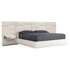 Giorgio Collection Italian Luxor King Bed with panels in leather