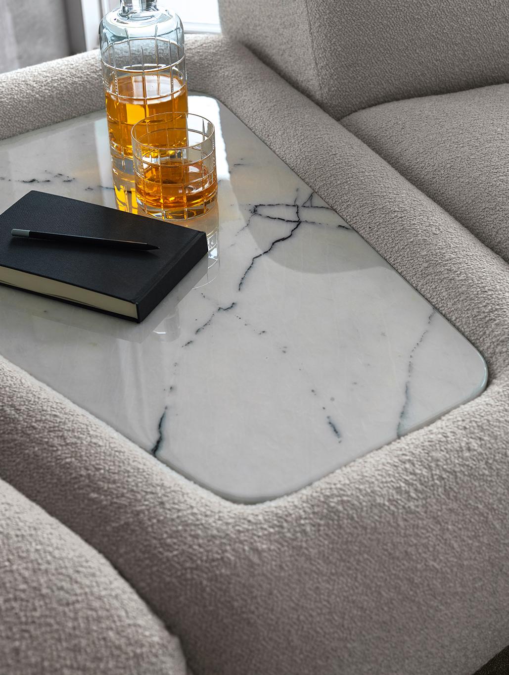 Giorgio Collection Tresor Gebogenes Sofa aus italienischem Leder (21. Jahrhundert und zeitgenössisch) im Angebot