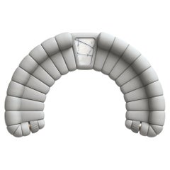 Giorgio Collection Tresor Italian Leather Curved Sofa