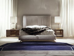 Giorgio Collection Makore Tavolo da notte in legno di mogano con finitura lucida