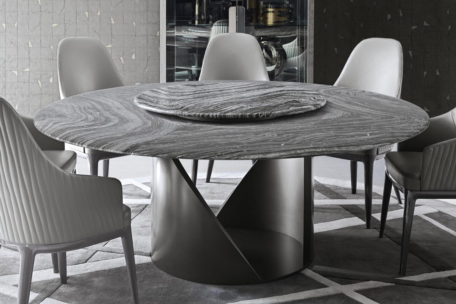 Italian Giorgio Collection Mirage round table marble top For Sale