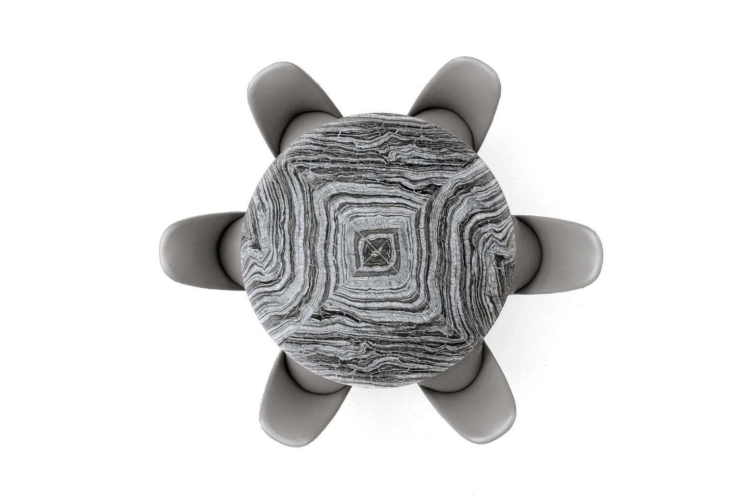 Hand-Crafted Giorgio Collection Mirage round table marble top For Sale