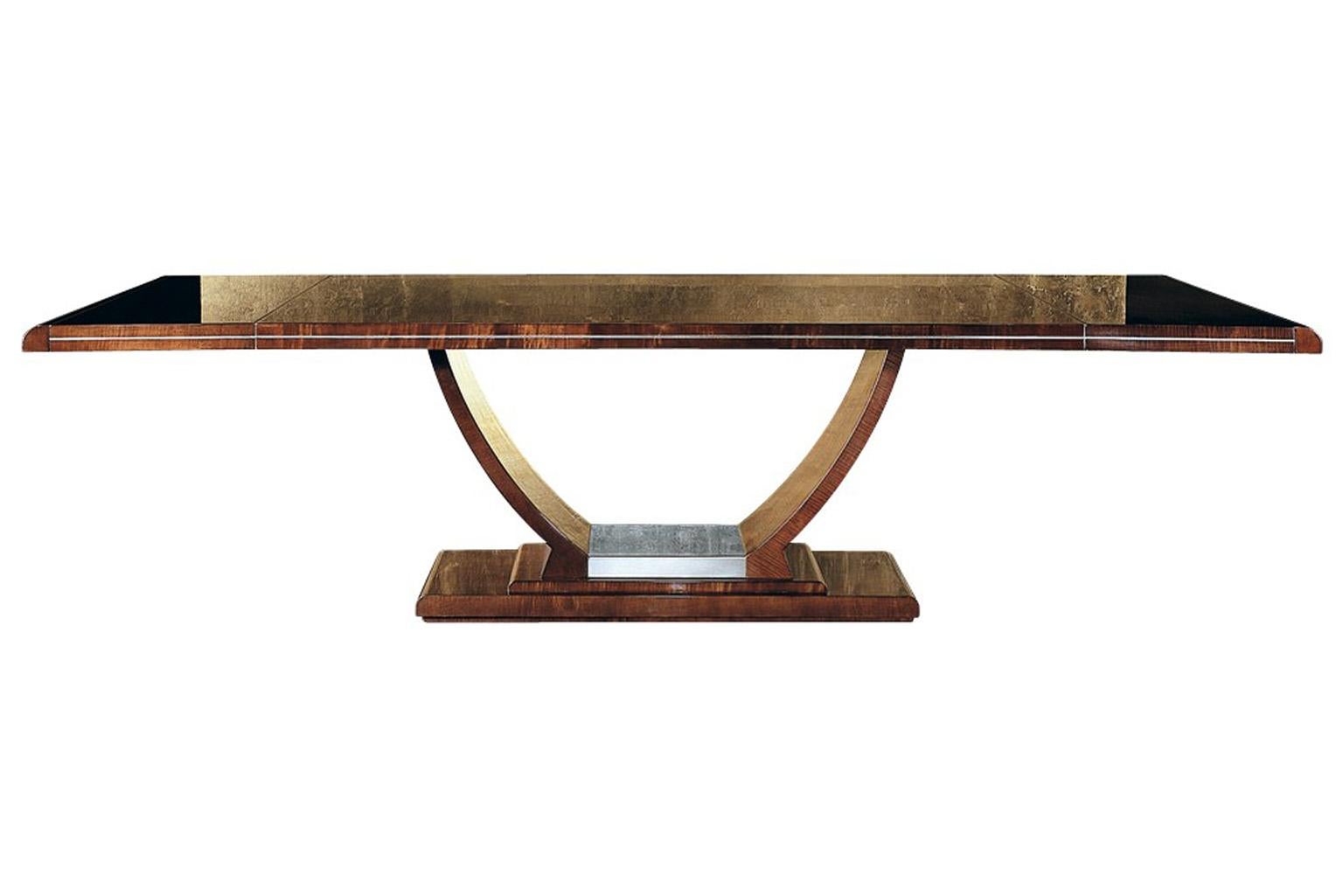 Giorgio Collection Monte Carlo Extendable Dining Table Sycamore Wood High Gloss For Sale 2