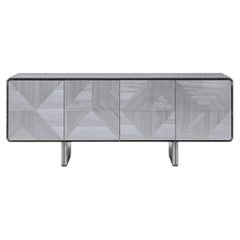 Giorgio Collection Moonlight Buffet, Hand-Crafted Eucalyptus & Steel