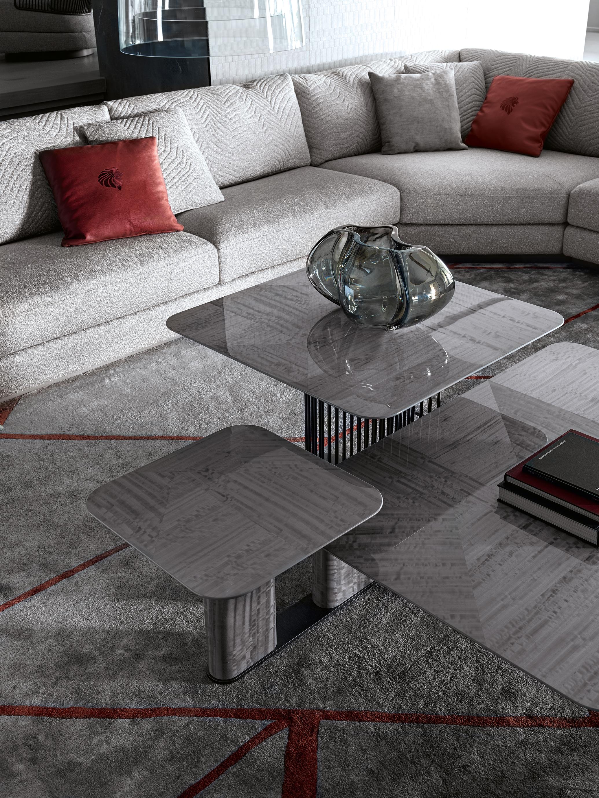 Art déco Giorgio Collection Table à cocktail triple Moonlight en vente