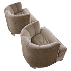 Giorgio Collection Sillón Ocasional Piel Estampada Lagarto Iguana y Terciopelo