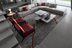Giorgio Orione Rectangular Carpet, Hand-Crafted Viscose from Italy