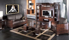 Giorgio Collection Paradiso Brazilian Rosewood Cocktail Coffee Table SatinFinish