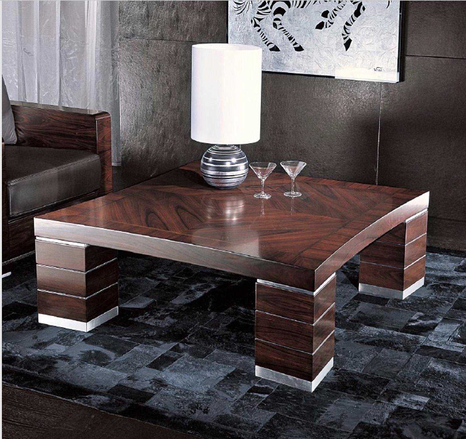 Giorgio Collection Paradiso Brazilian Rosewood End Table with Satin Finish In New Condition For Sale In New York, NY