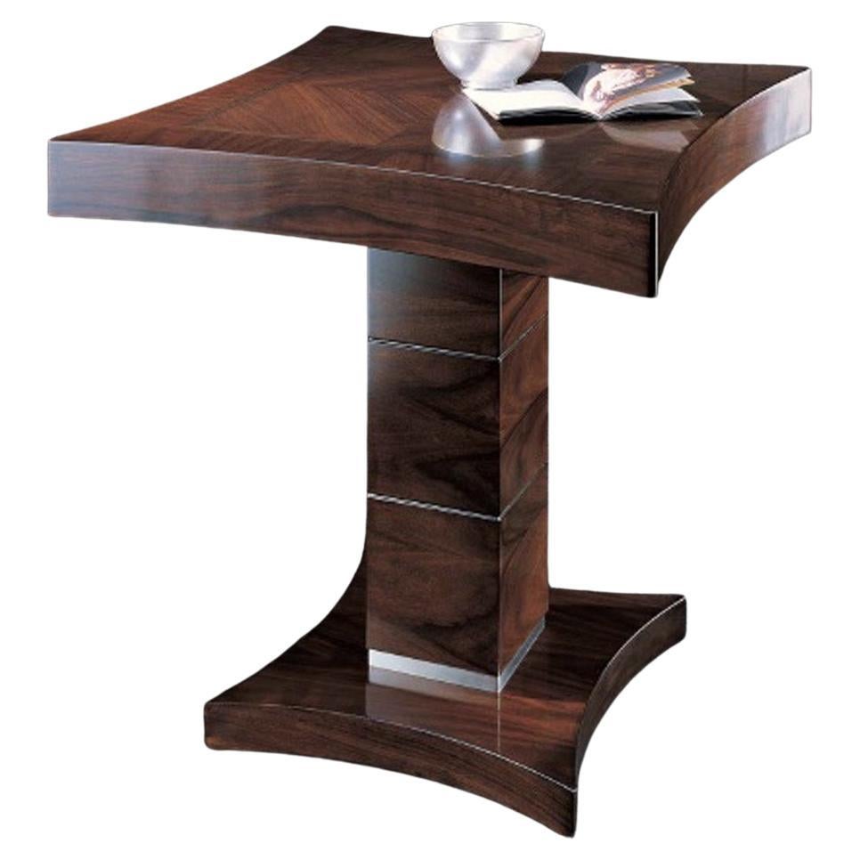 Giorgio Collection Paradiso Brazilian Rosewood End Table with Satin Finish For Sale