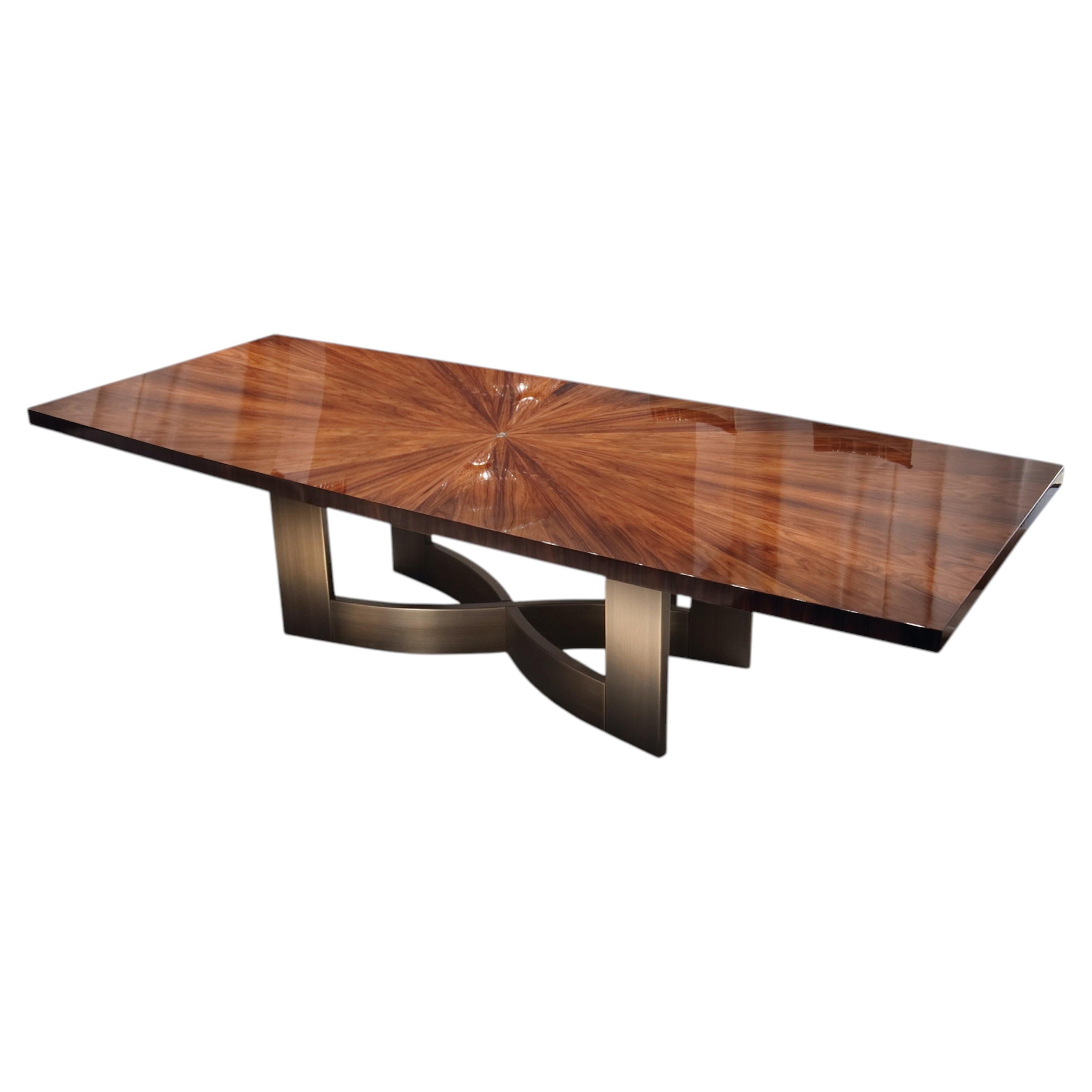 Mesa rectangular Giorgio Collection de palisandro de Brasil en venta
