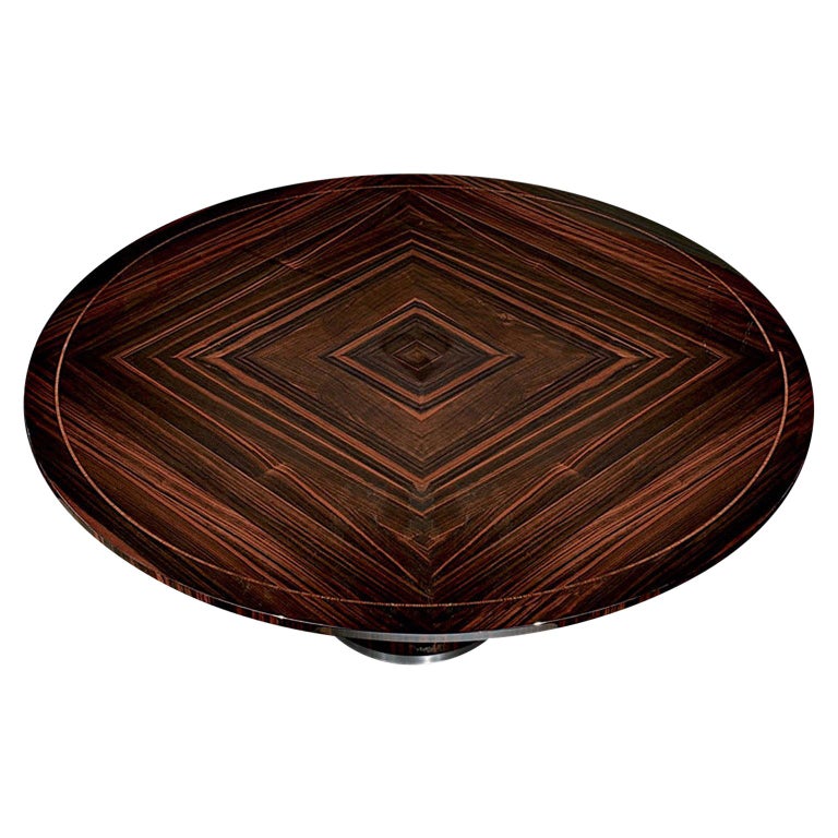 Giorgio Collection Round Dining Table Ebony Macassar in ...