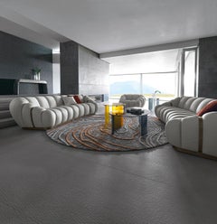 Giorgio Collection Tresor Italian Leather Curved 3 Seat Sofa