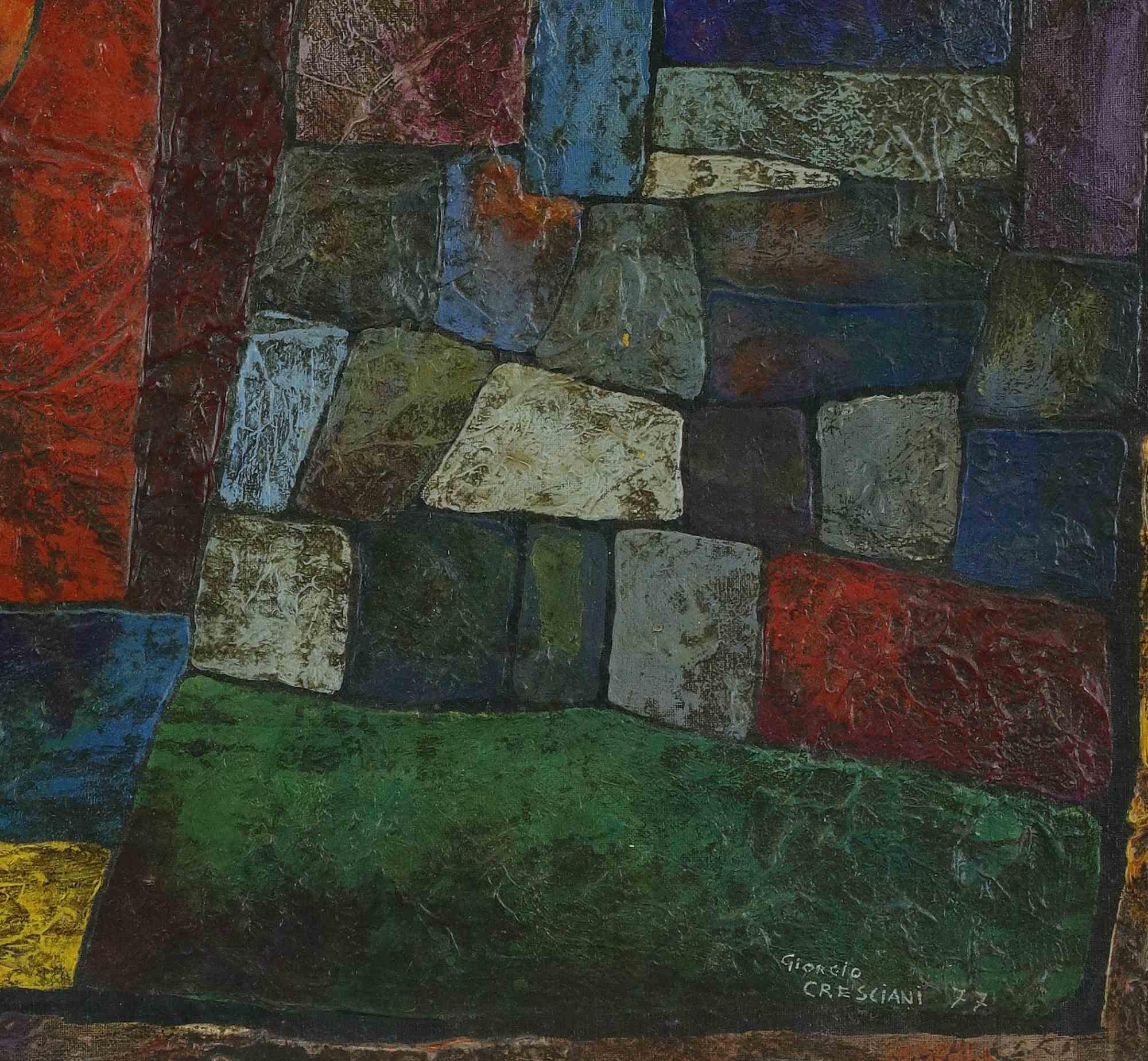 Hommage to Paul Klee - Painting by Giorgio Cresciani - 1977 For Sale 1