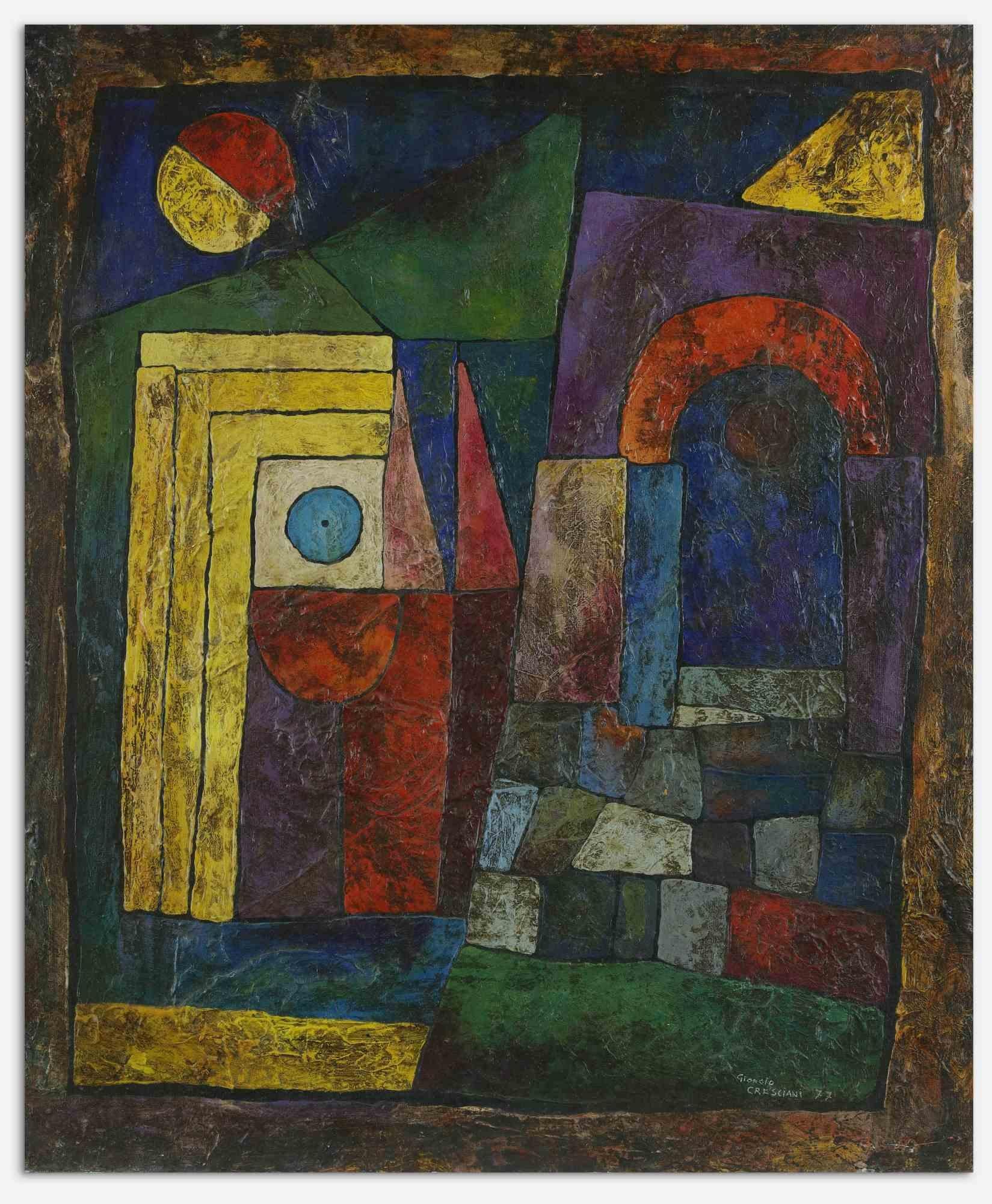 Hommage to Paul Klee - Painting by Giorgio Cresciani - 1977