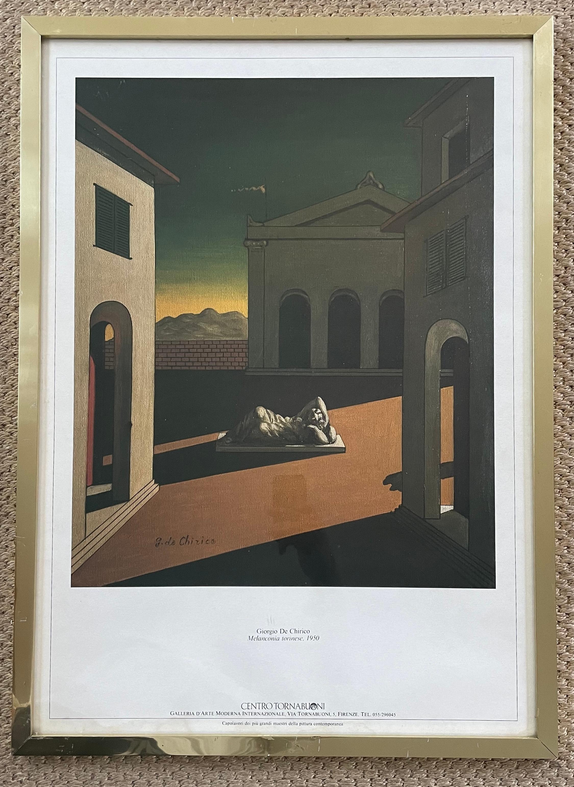 Italian Giorgio De Chirico (1888-1978) Melanconia torinese, 1950 For Sale