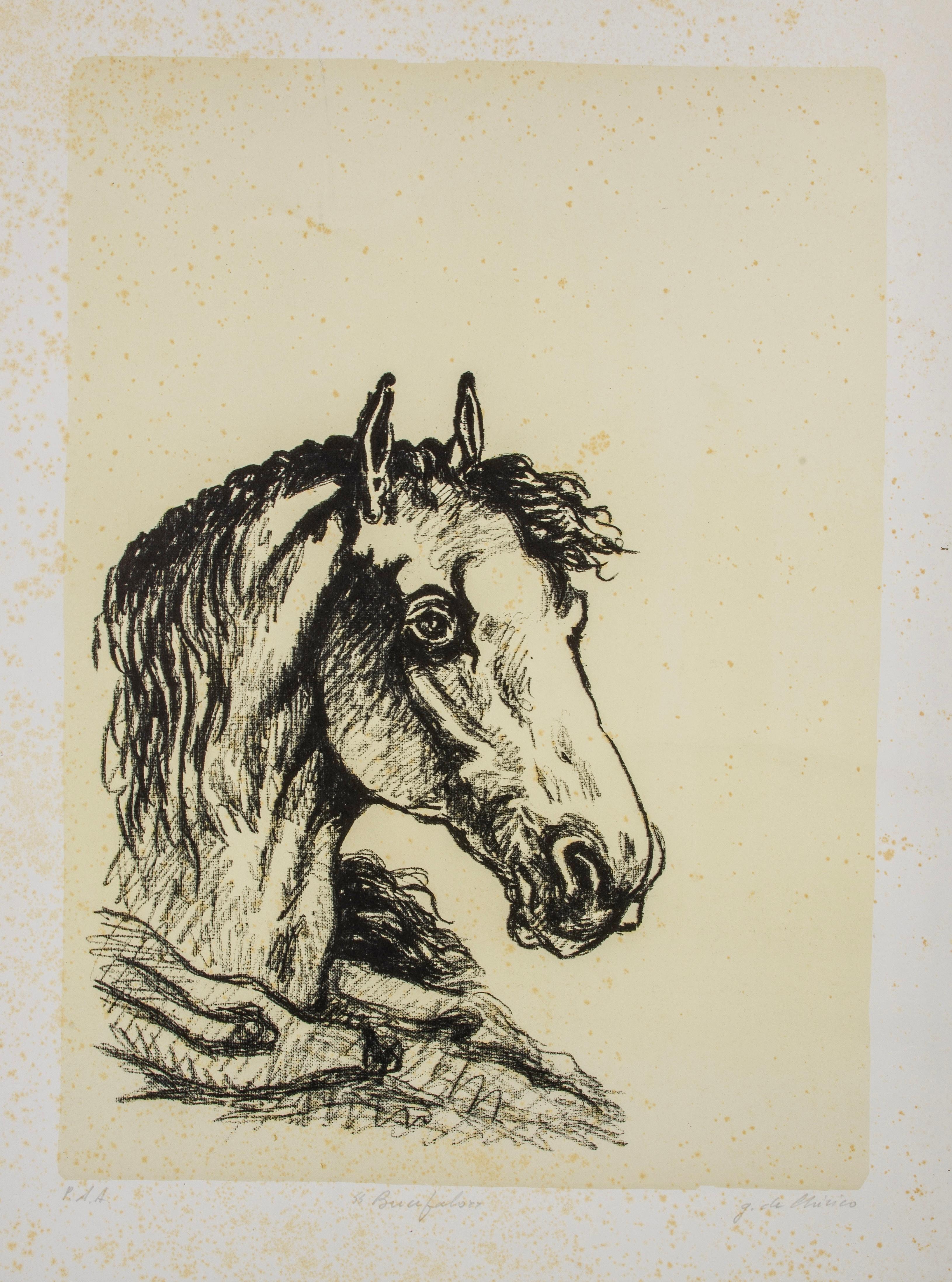 XX secolo Giorgio De Chirico 1960 Litografia originale firmata in vendita