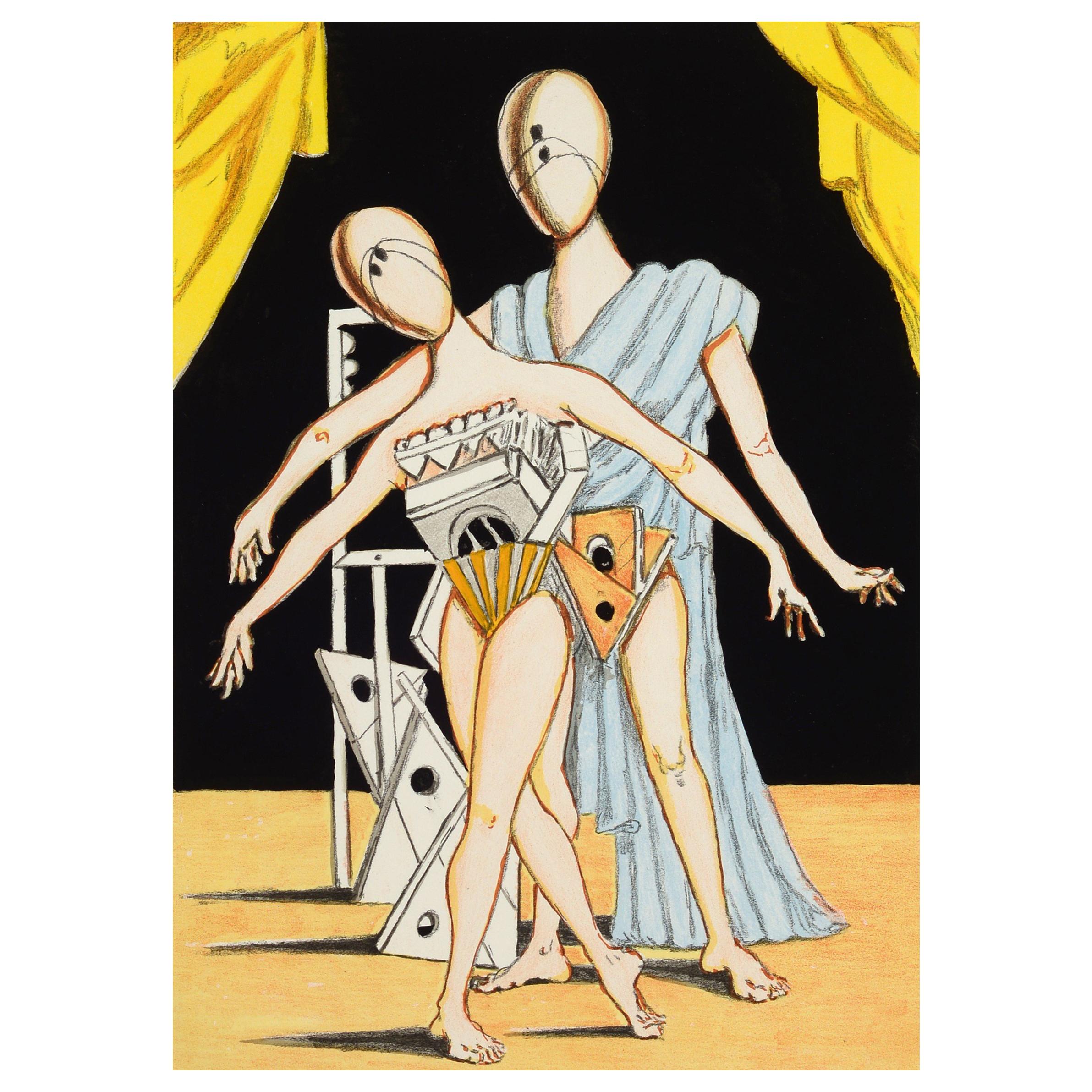 Giorgio de Chirico 'I Ballerini', 1970