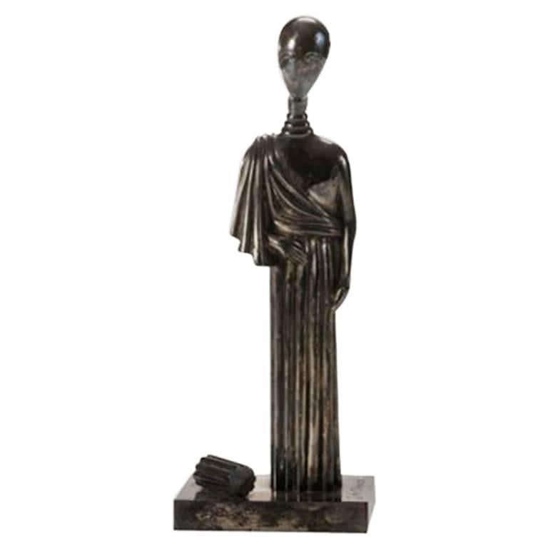 Giorgio De Chirico, "La Musa" Figural Sculpture, Italy, 1974