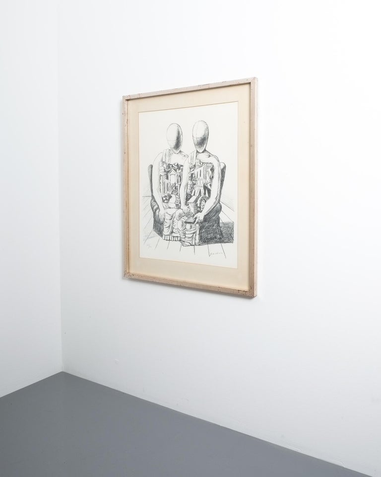 De Chirico Lithograph "Gli Archeologico", 1970 For