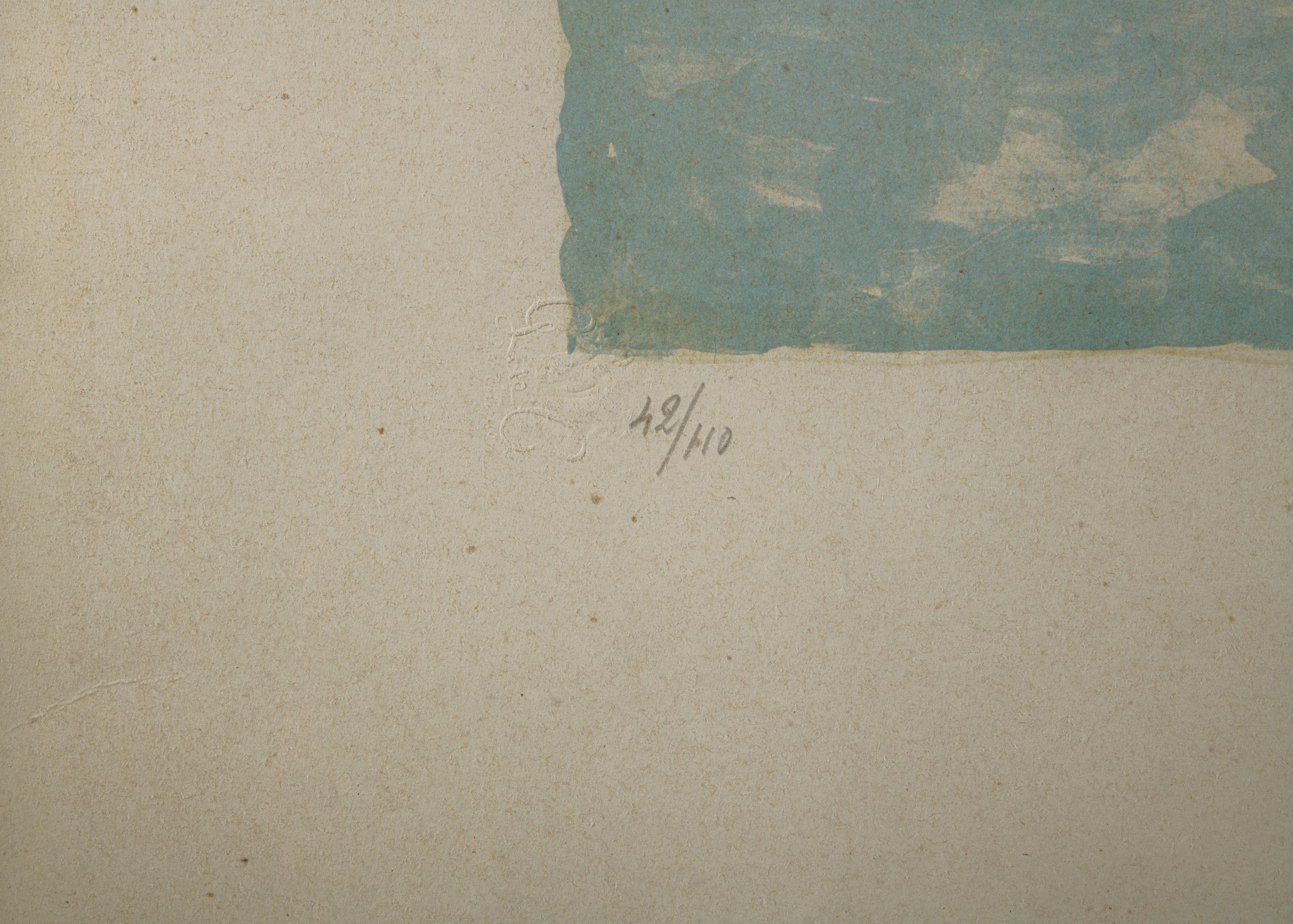 Giorgio De Chirico Original signierte und nummerierte farbige Radierung, Original  im Zustand „Gut“ im Angebot in Roma, IT