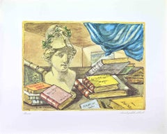 Athena - Vintage Offset Print par Giorgio de Chirico - 1962