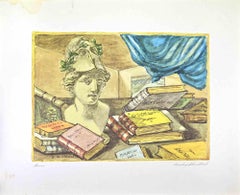 Athena - Vintage Offset Print by Giorgio de Chirico - 1962