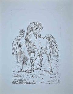 Castore - Assiette 1 - Lithographie de Giorgio De Chirico - 1948