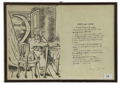 Comme la Lune - Lithographie originale de Giorgio De Chirico - 1945