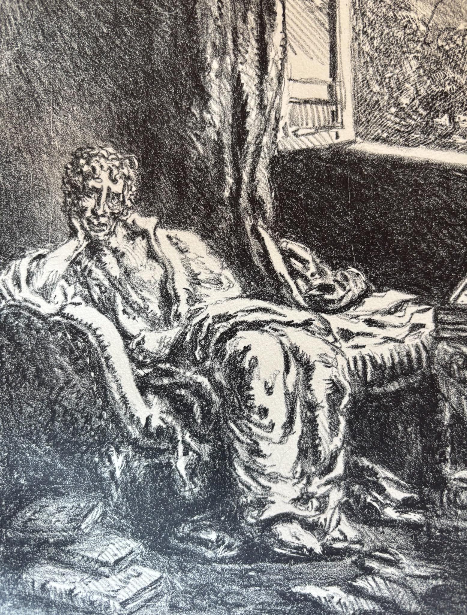 Giorgio De Chirico  (1888-1978) - Bruno Barilli - Lithograph on paper - 1948 For Sale 3