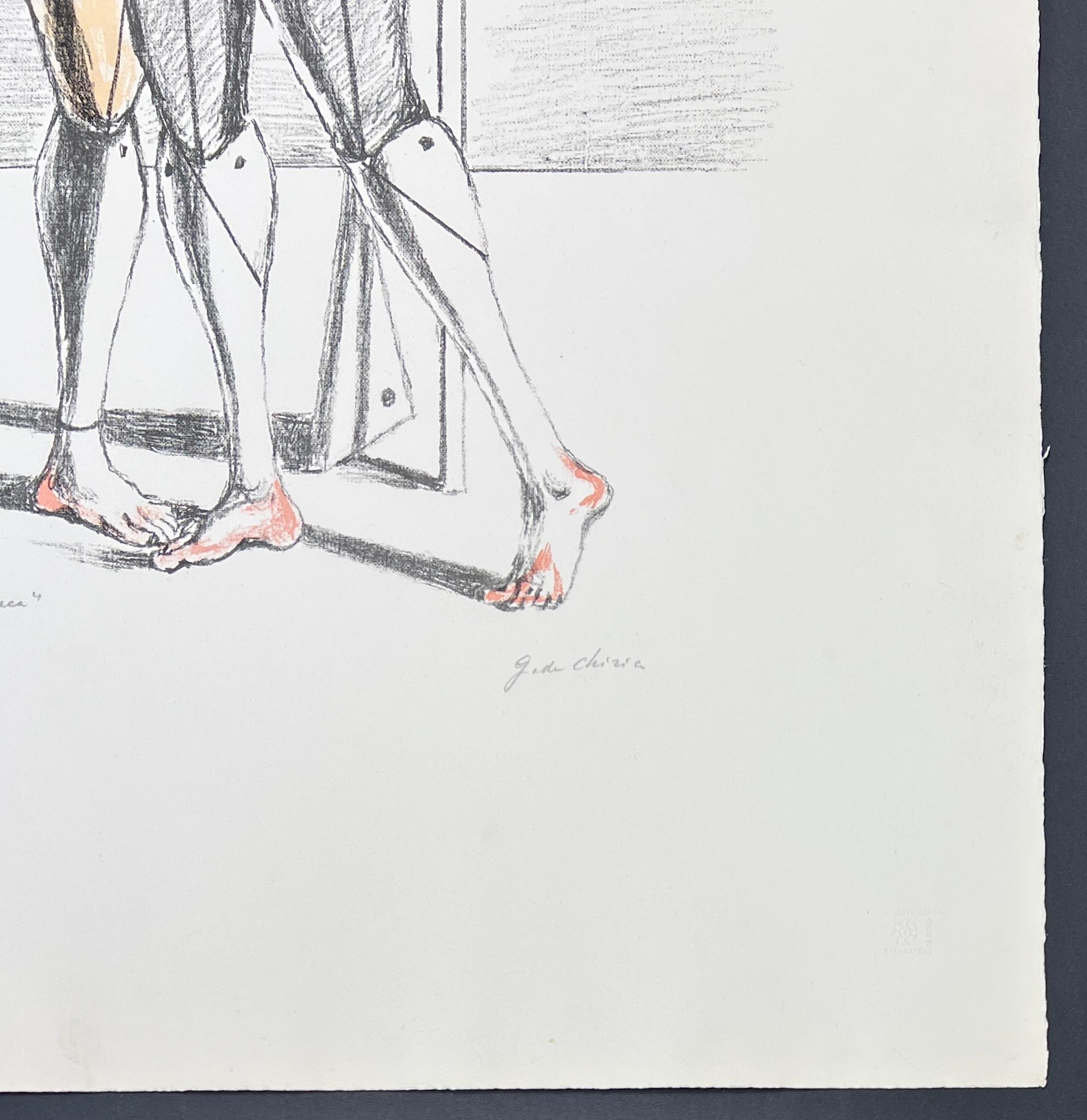 Giorgio de Chirico (1888–1978) - Coloured lithograph on paper - 1970 - Surrealist Print by Giorgio De Chirico