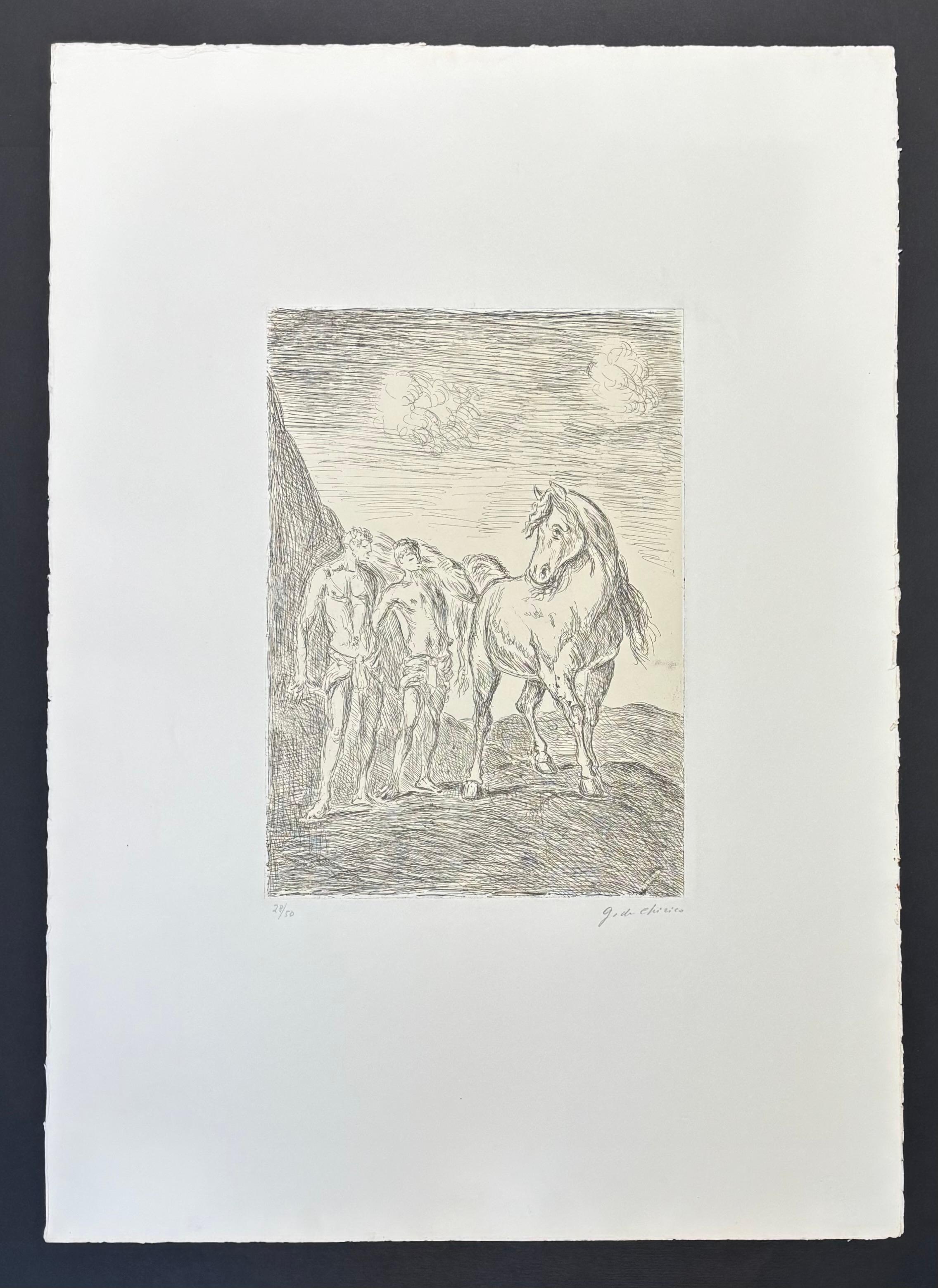 Etching on paper
Overall limited edition of 50 pieces plus 10 PA ( artist proofs )
signed in pencil by artist and numbered as: 28/50
paper size: 70 x 50 cm

very good conditions

A regular certificate of authenticity will be included

Fast and
