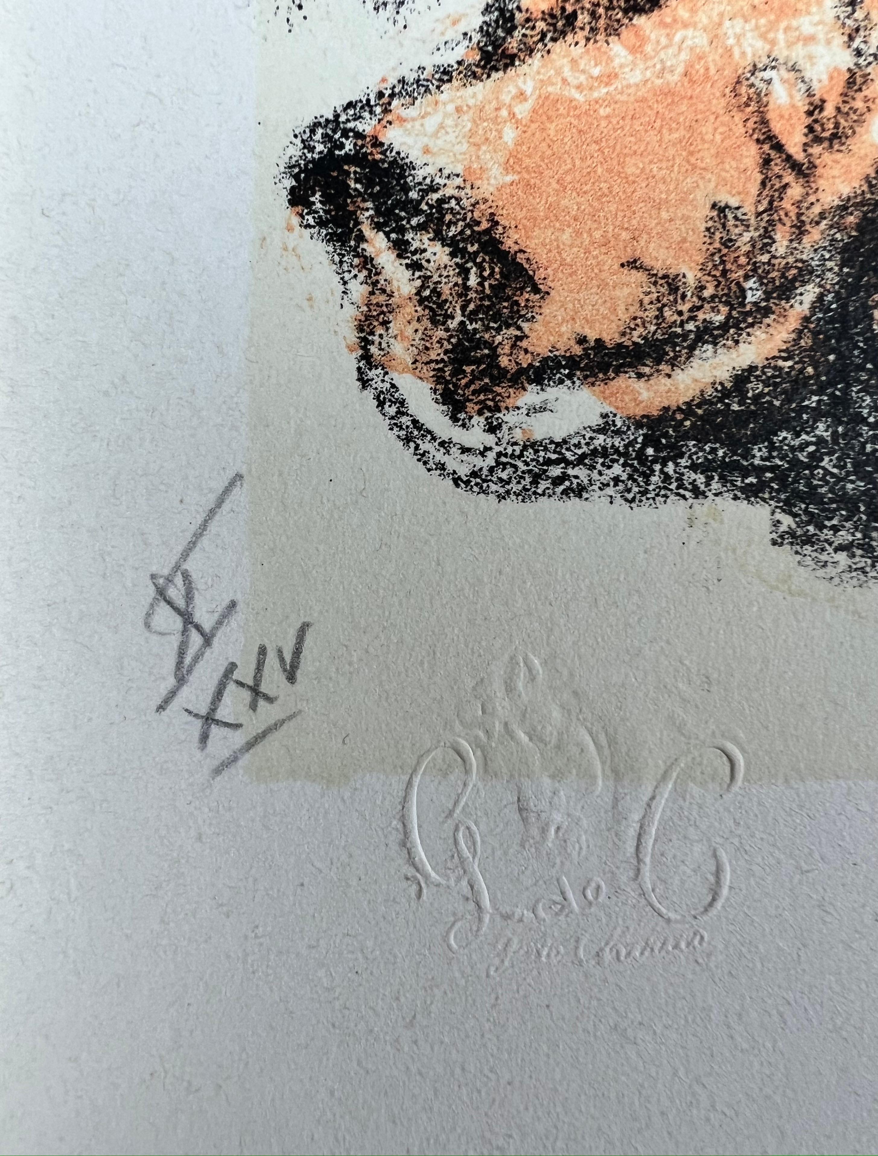 Giorgio De Chirico ( 1888 – 1978 ) – Gladiatori – hand-signed lithograph – 1969 3