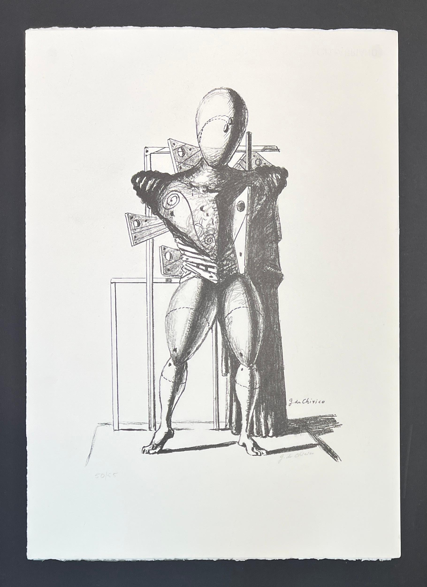 Giorgio De Chirico (1888-1978) - Il Trovatore - Lithographie signée à la main en vente 1