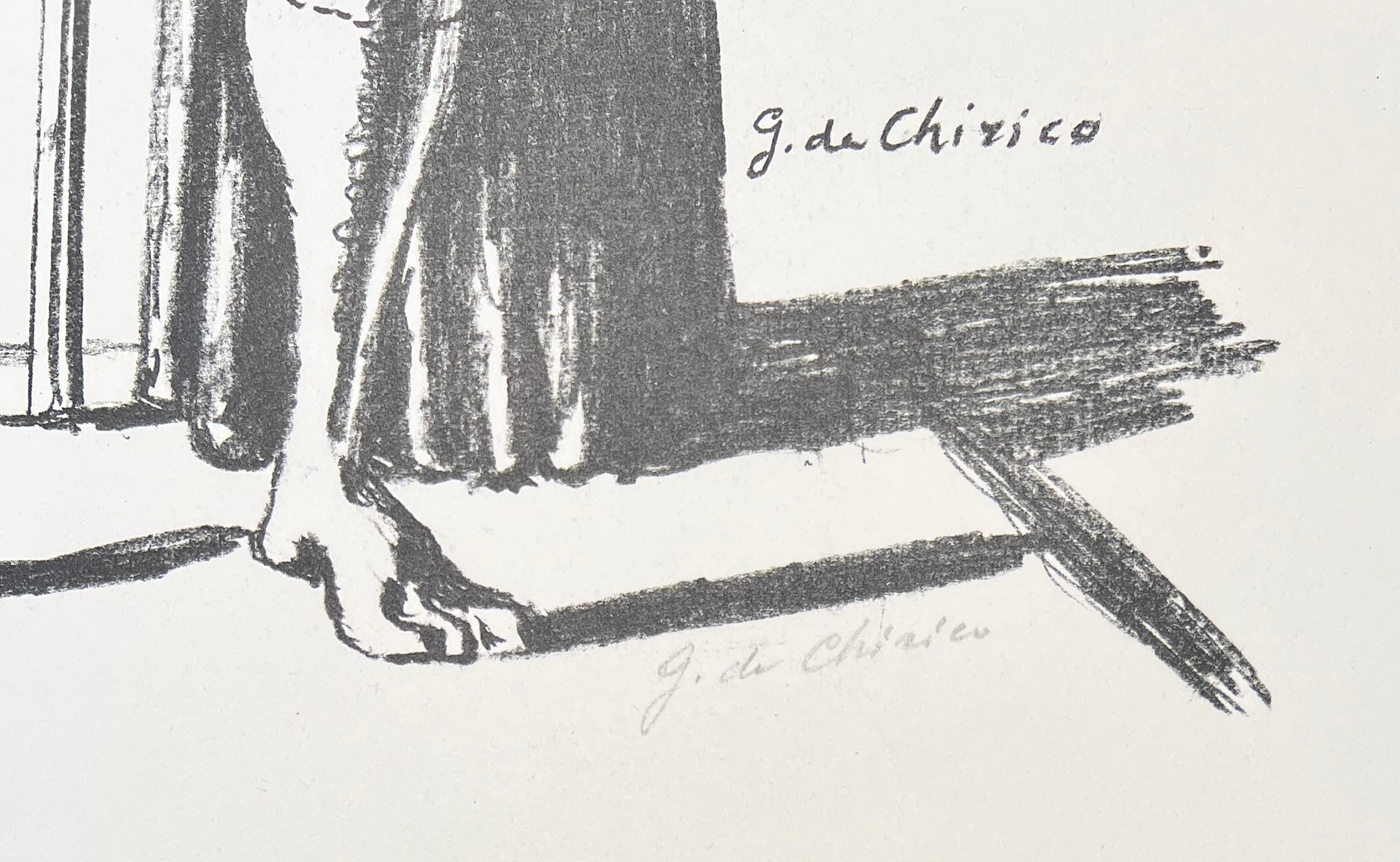 Giorgio De Chirico (1888-1978) - Il Trovatore - Lithographie signée à la main en vente 4