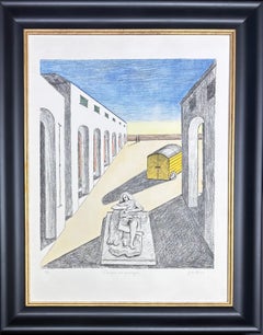 Giorgio De Chirico (1888-1978) - L'enigma del pomeriggio - Lithographie en 8 couleurs