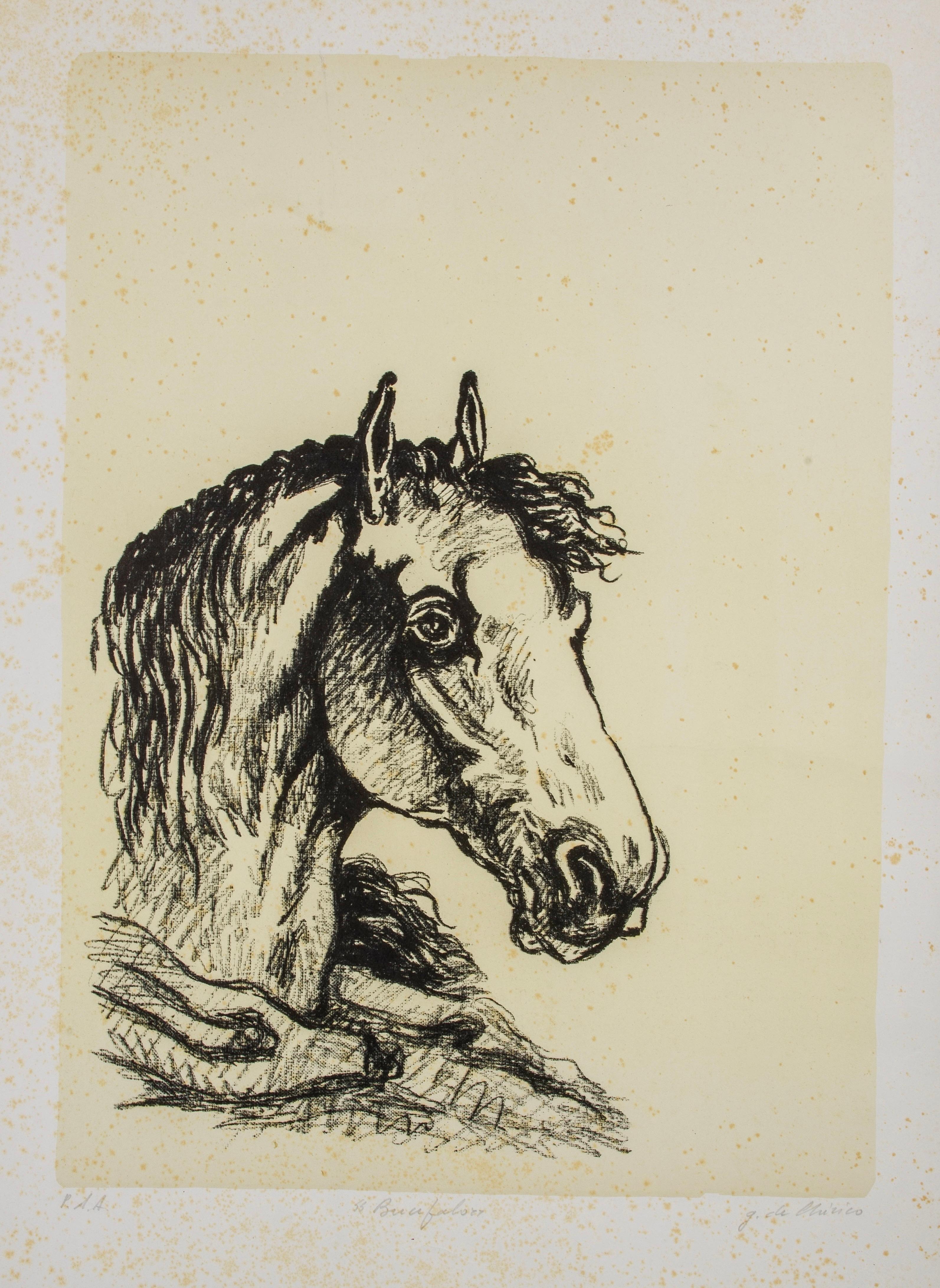 Giorgio de Chirico 1960s Original Signed Lithography For Sale 3