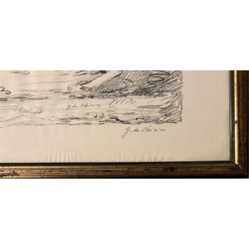 Giorgio De Chirico - Cavallo Fuggente - Lithographie sur soie signée à la main, 1954 en vente 3