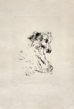 Giorgio de Chirico (1888–1978) – Testa di cavallo – Incisione su carta Japon – 1969