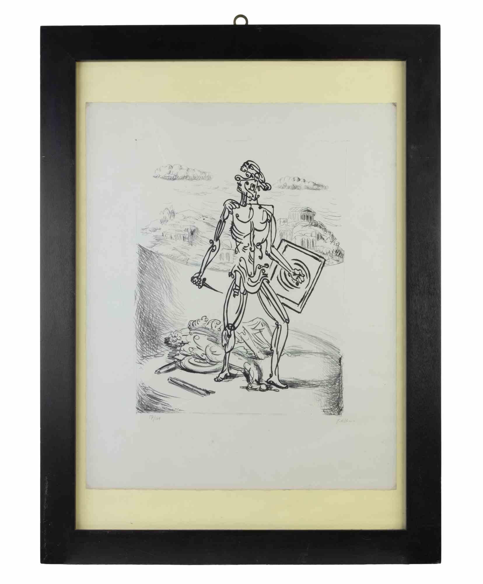 Le Gladiateur - Lithographie de Giorgio de Chirico - 1929 - Print de Giorgio De Chirico