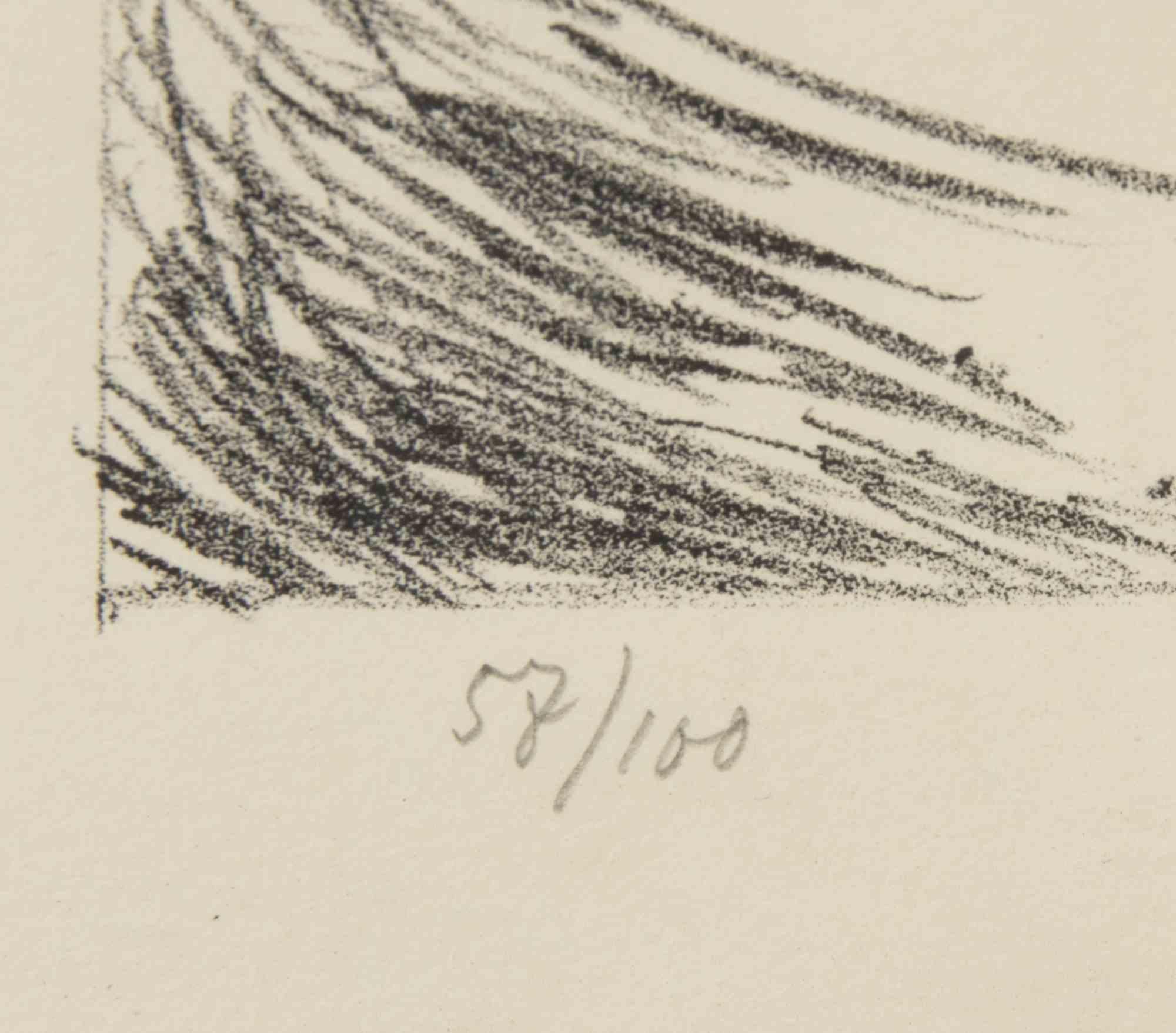 Lithographie réalisée par De Chirico en 1929, et appartenant à la célèbre suite 