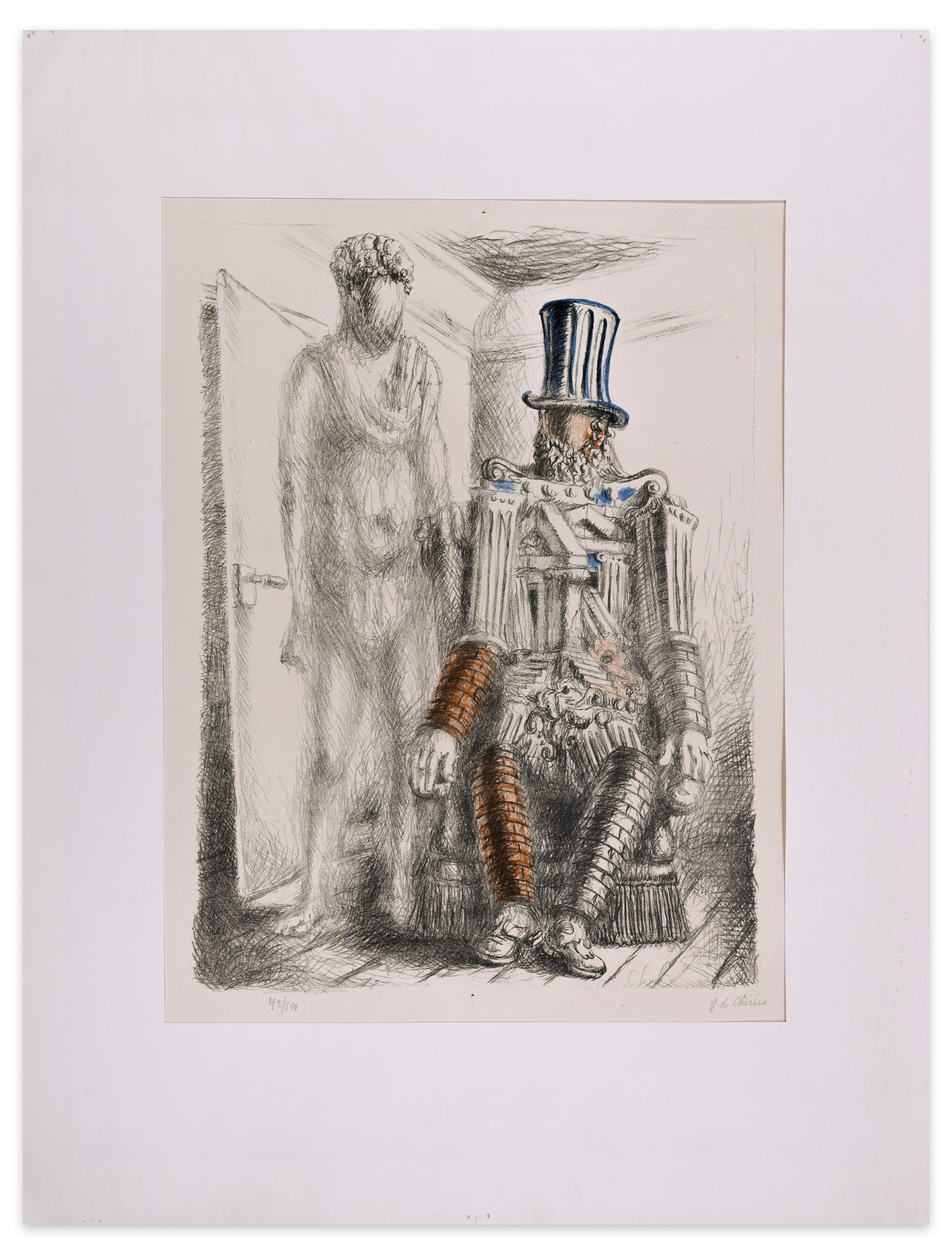 Le Retour du Fils Prodigue I – Lithographie von G. De Chirico – 1929 (Surrealismus), Print, von Giorgio De Chirico