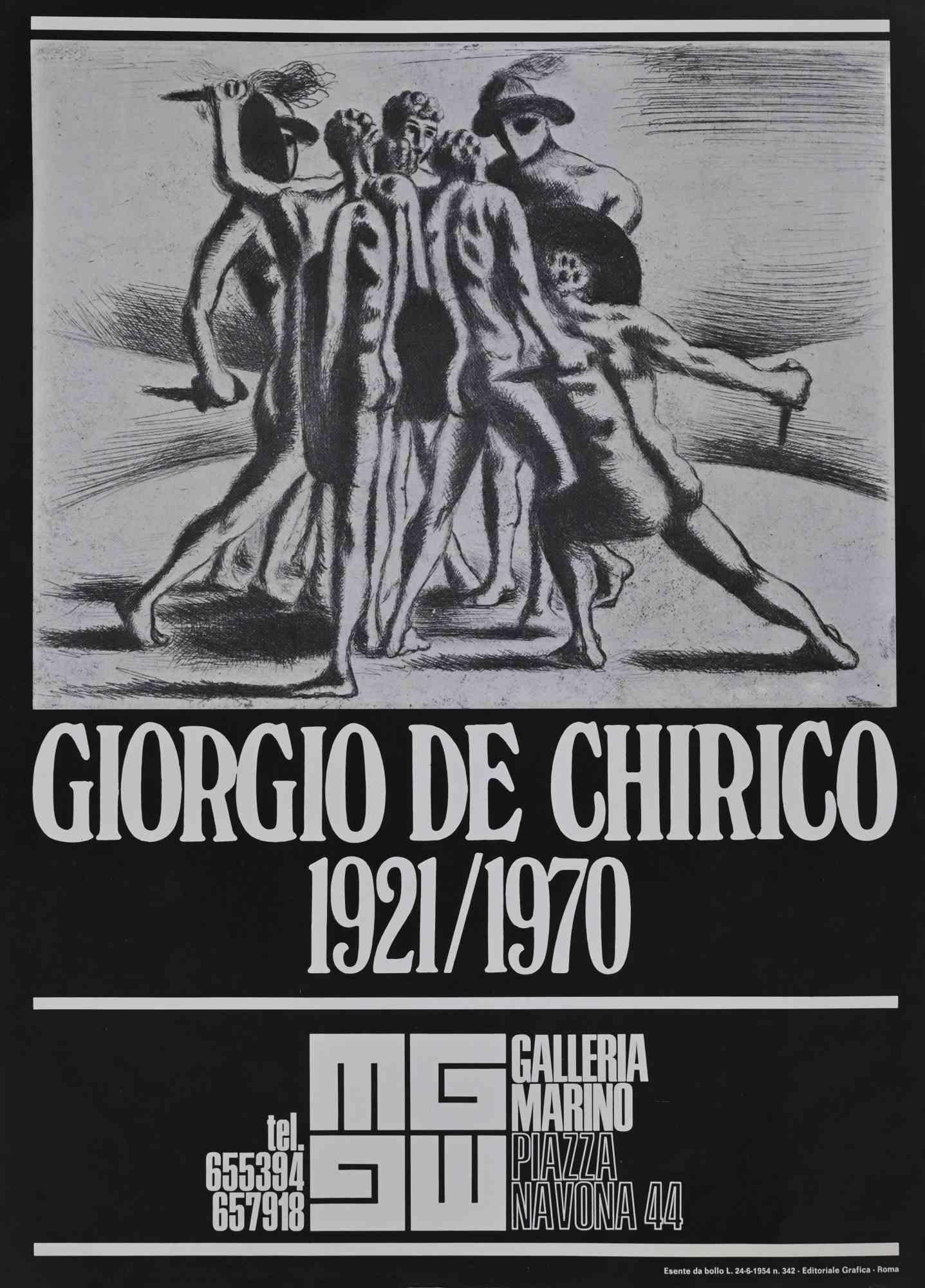 Poster Mostra Giorgio De Chirico - Offset - 1975