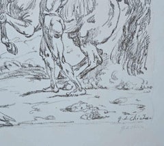 The Challenge in the Aegean - Plate 3 - Lithograph by Giorgio De Chirico - 1948