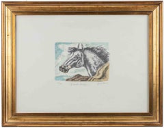 The Horse "Lampo" - Lithograph by Giorgio de Chirico - 1971