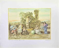 The Muses - Vintage Offset Print par Giorgio de Chirico - 1962