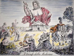 Le triomphe de la médecine Il trionfo della medicina - Art italien, lithographie