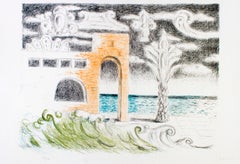 Villa sul Mare - Lithographie de Giorgio De Chirico