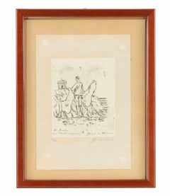 Vision auf See  - Radierung von Giorgio De Chirico – Mitte des 20. Jahrhunderts