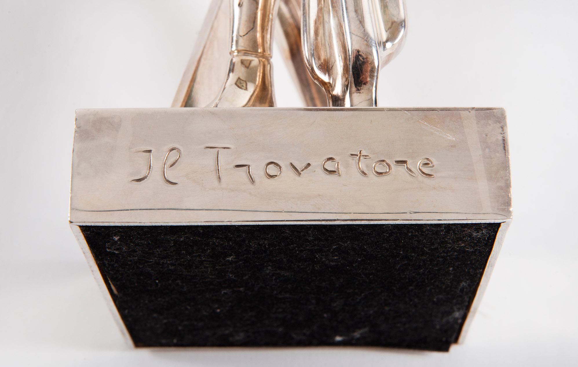 Il Trovatore, Chirico, Multiples, 1970's, Bronze, Sculpture, Surrealiste For Sale 5